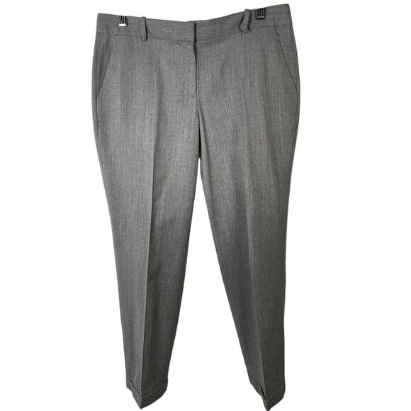 J.Crew Café Capri Pants Size 6 Tollegno 1900 Italian Wool Gray Dress Trousers - Picture 1 of 10